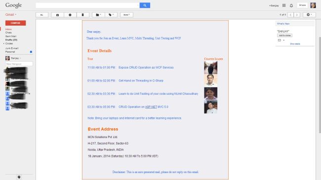View Email on Gmail acount